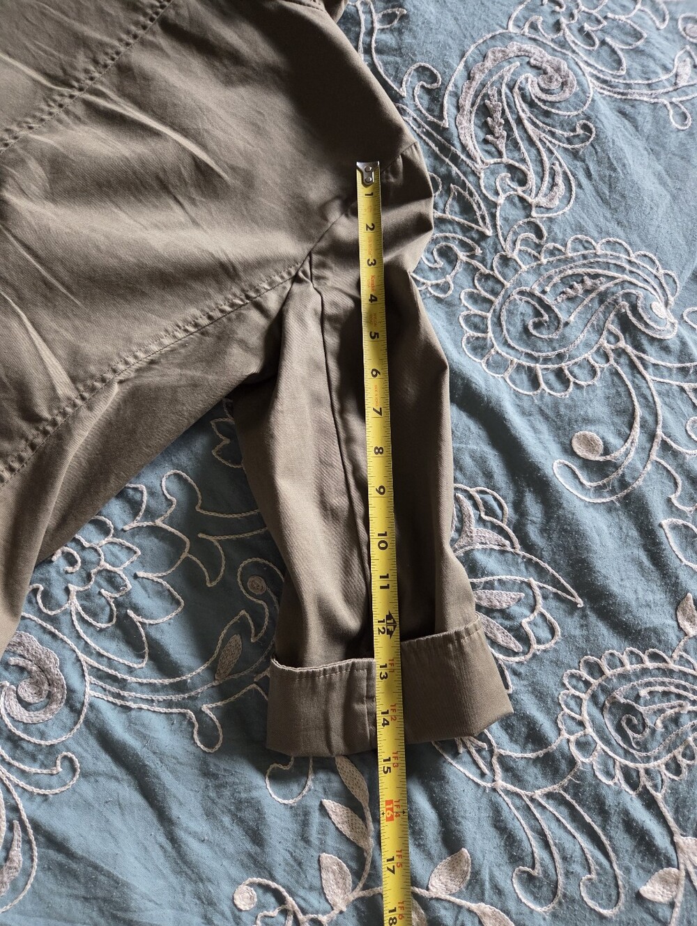 Talbots Olive Army Ruffle Jacket - Picture 11 of 11